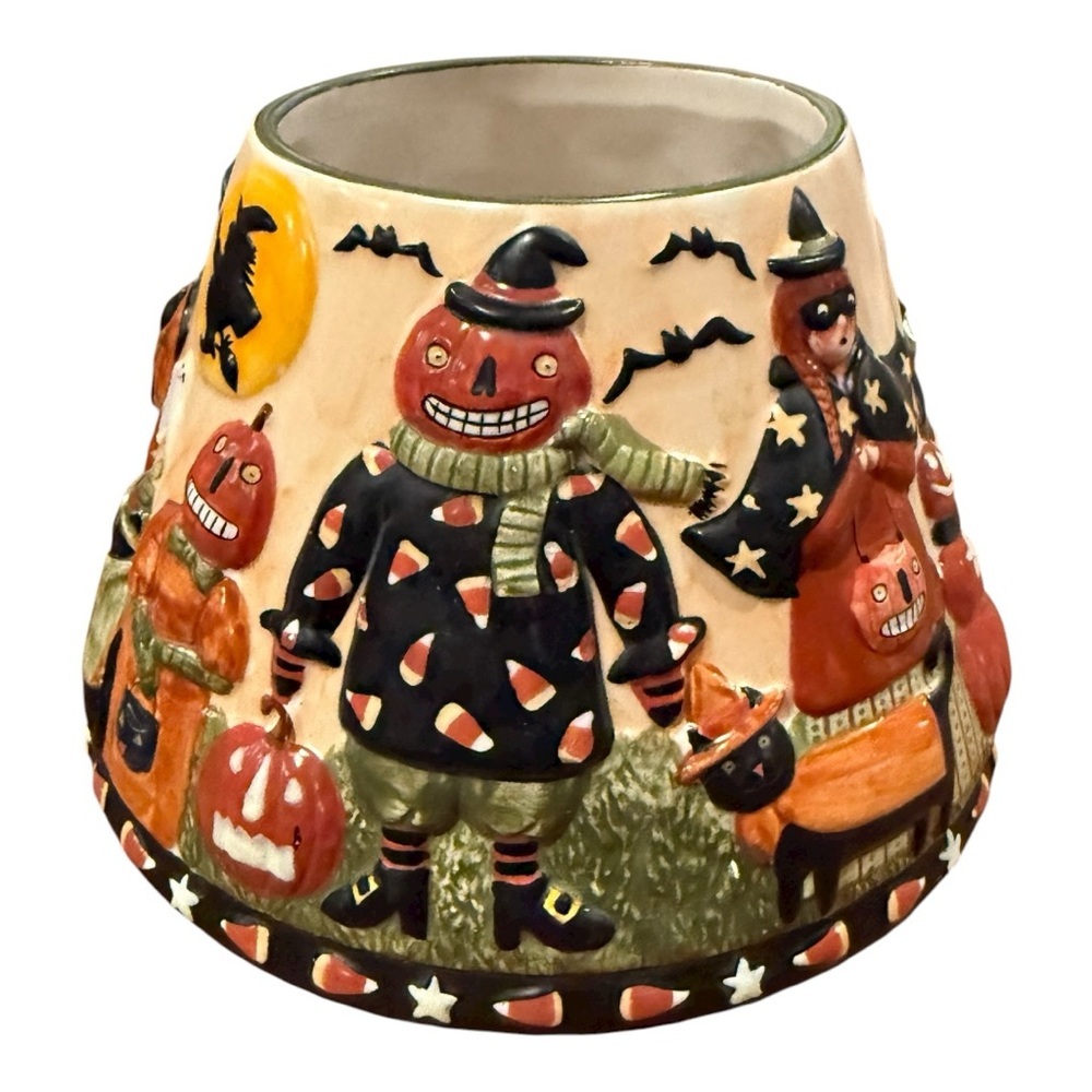 YANKEE CANDLE Teresa Kogut 2005 Halloween Kids Candle Topper Glows In The Dark - Picture 3 of 8
